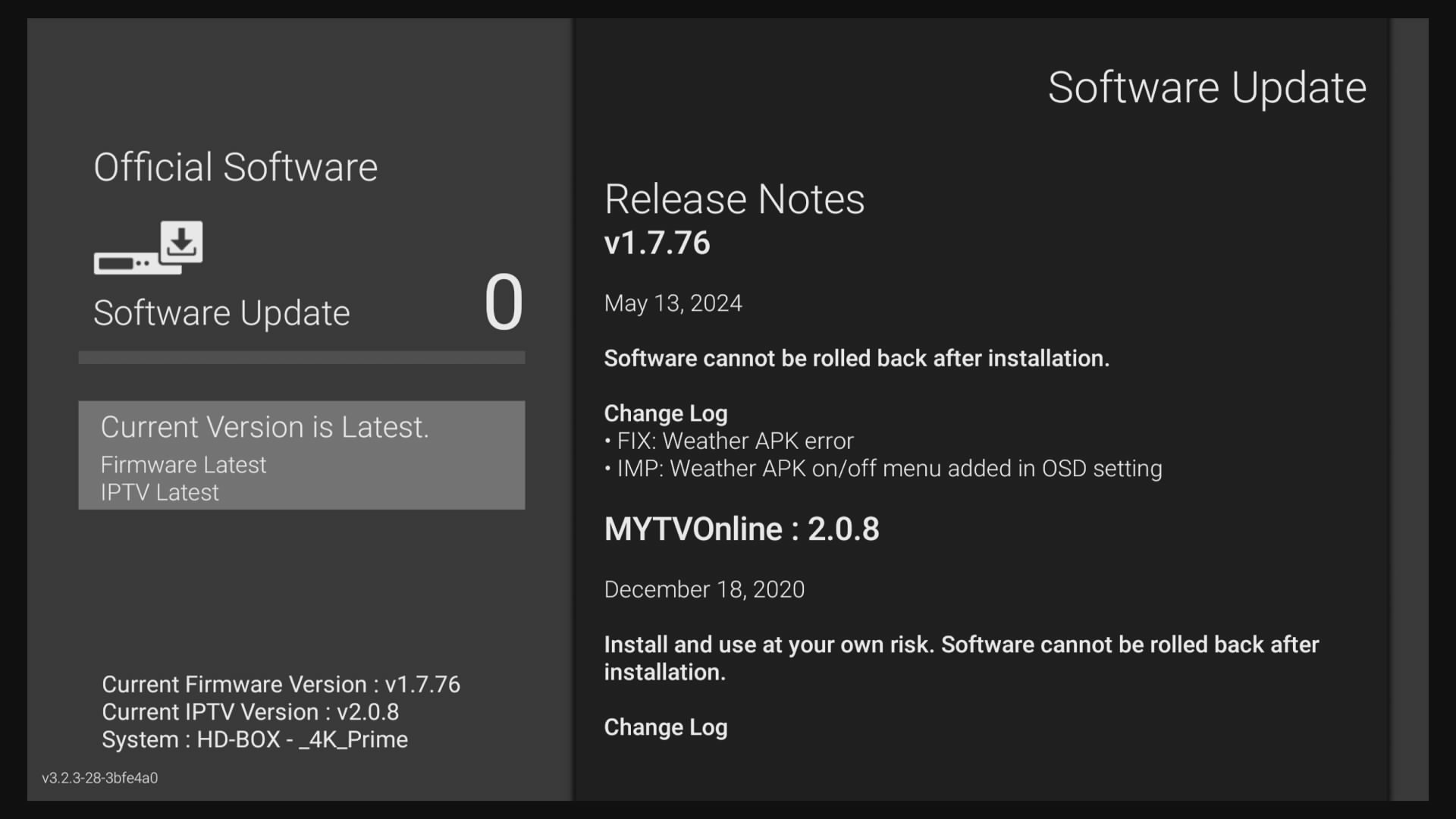 v1.7.76 HD BOX 4K Prime